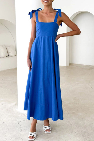 Elisa® | Casual Daily Lace-up Sling Square Neck Dresses (3 Colors)