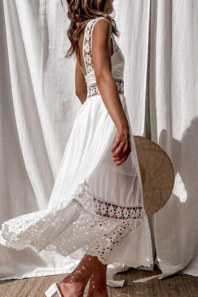Danna® | Casual Daily Lace Patchwork Sling Square Neck Dresses