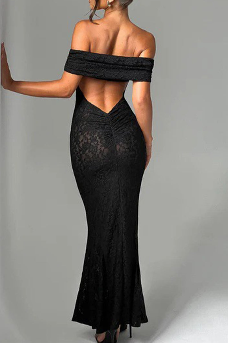 Blanca® | Sexy off the shoulder long dresses with lace, backless, fishtail