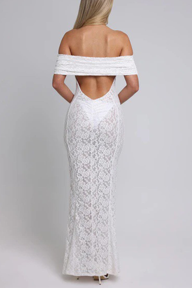 Blanca® | Sexy off the shoulder long dresses with lace, backless, fishtail
