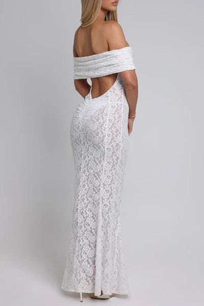 Blanca® | Sexy off the shoulder long dresses with lace, backless, fishtail