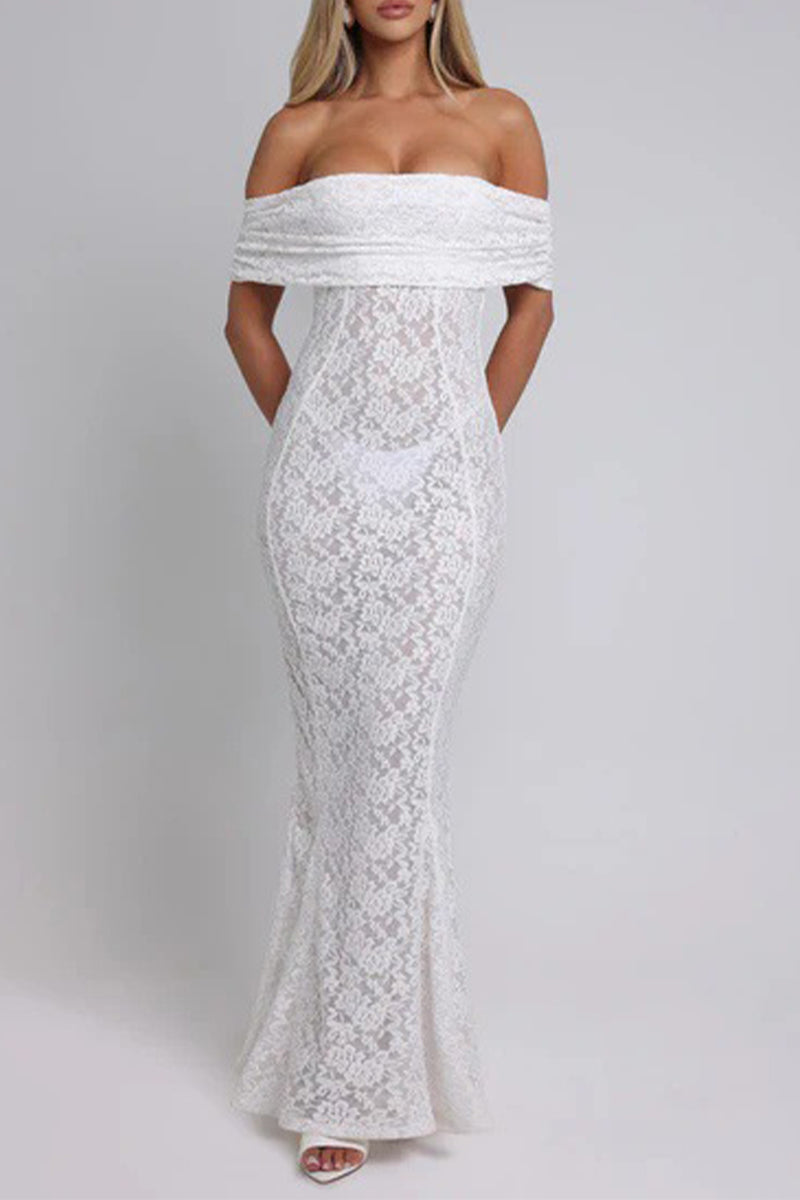 Blanca® | Sexy off the shoulder long dresses with lace, backless, fishtail