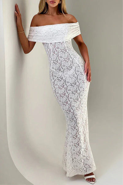 Blanca® | Sexy off the shoulder long dresses with lace, backless, fishtail