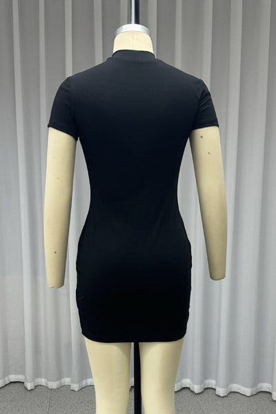Valeria® | Casual dresses with buttons and tassels, half turtleneck and wrap skirt