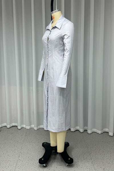 Sofia® | Casual shirt dresses with buckle and turn-down collar
