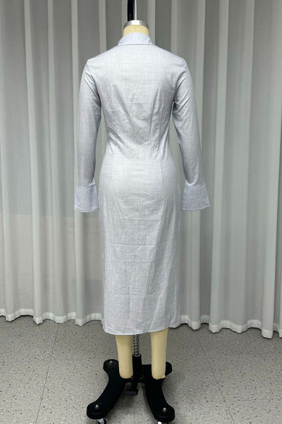 Sofia® | Casual shirt dresses with buckle and turn-down collar
