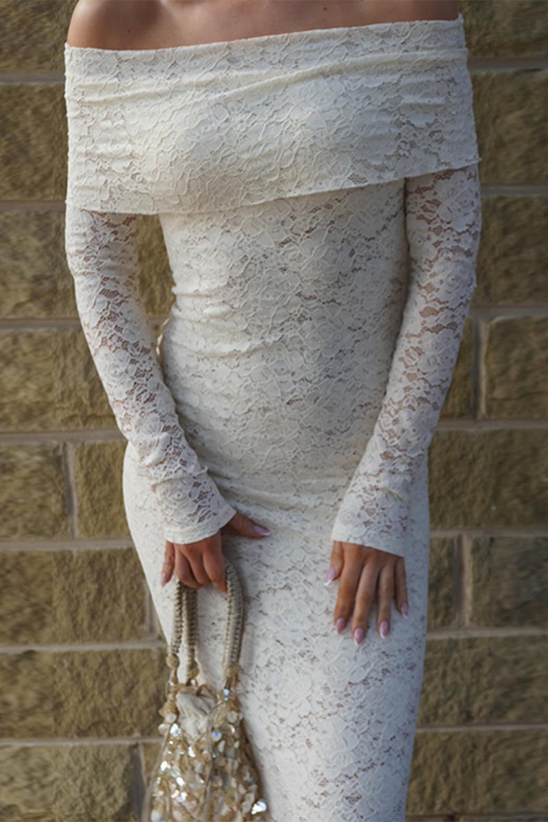 Simona® | Elegant lace off shoulder lace dress dresses