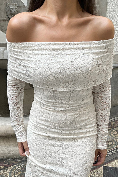 Simona® | Elegant lace off shoulder lace dress dresses