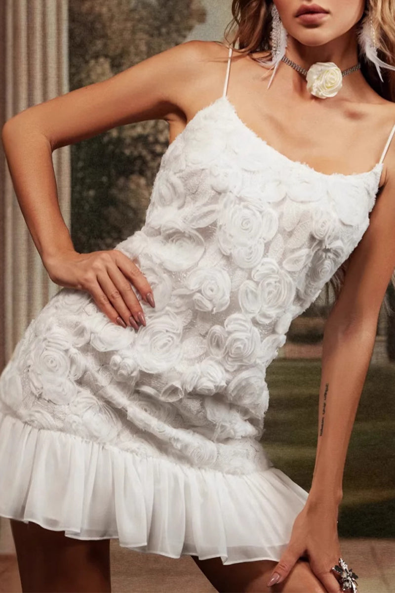 Norma® | Elegant floral sling dresses with scoop neckline