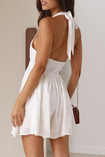 Merced® | Casual Hollow Out Halter Neck Sleeveless Dresses (4 Colors)