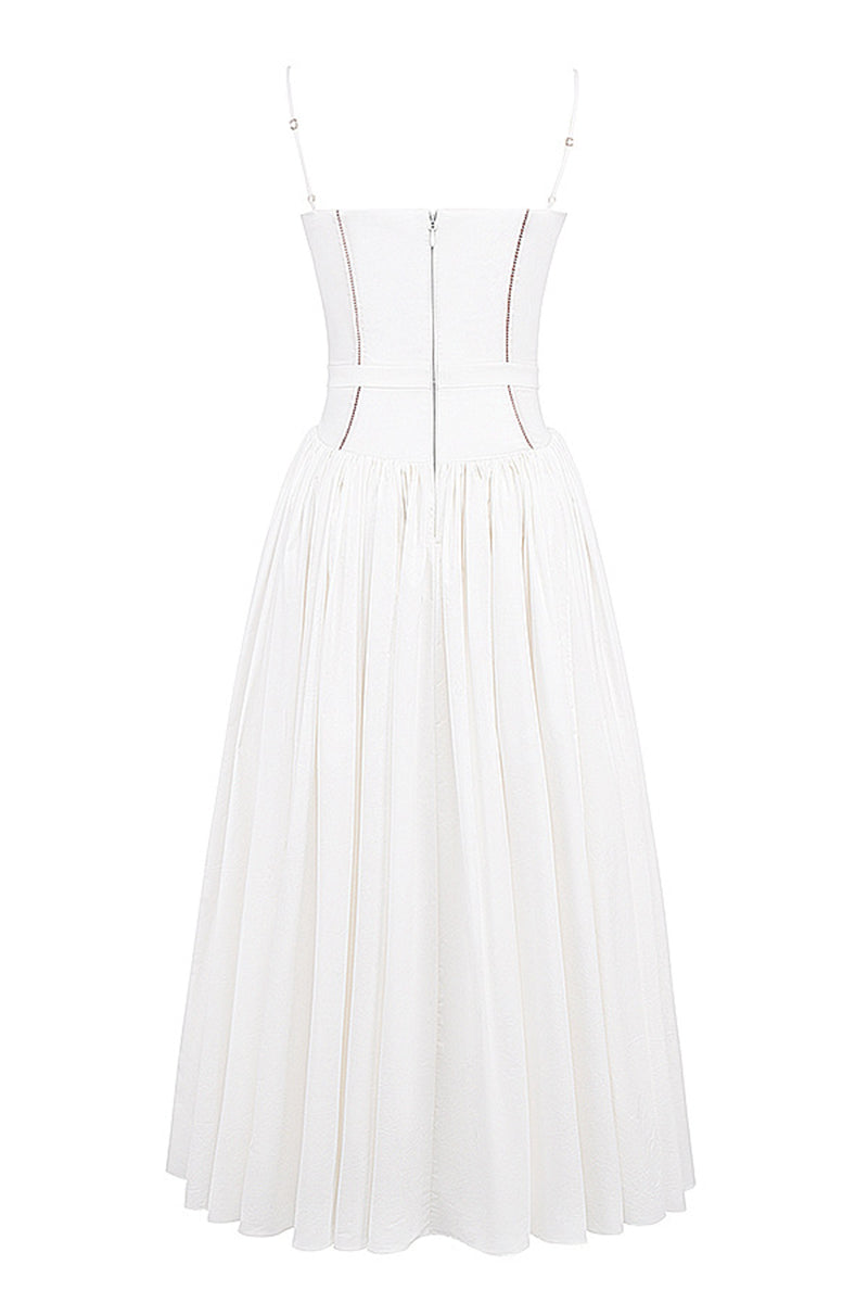 Johana® | Elegant patchwork sling dresses with square neckline
