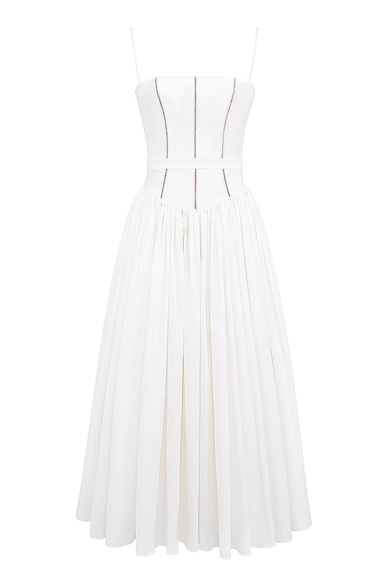 Johana® | Elegant patchwork sling dresses with square neckline