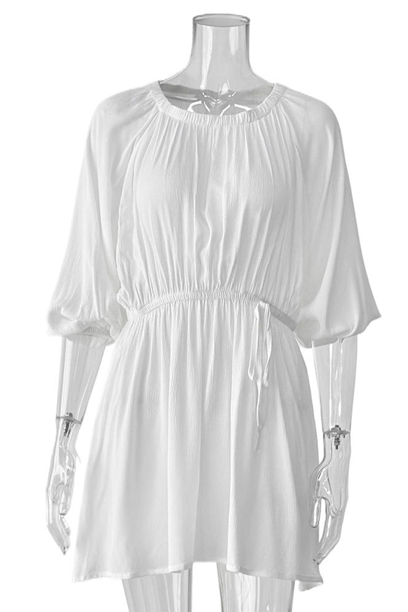 Griselda® | Sexy off-the-shoulder, long-sleeved dresses with lace-up and ruffles