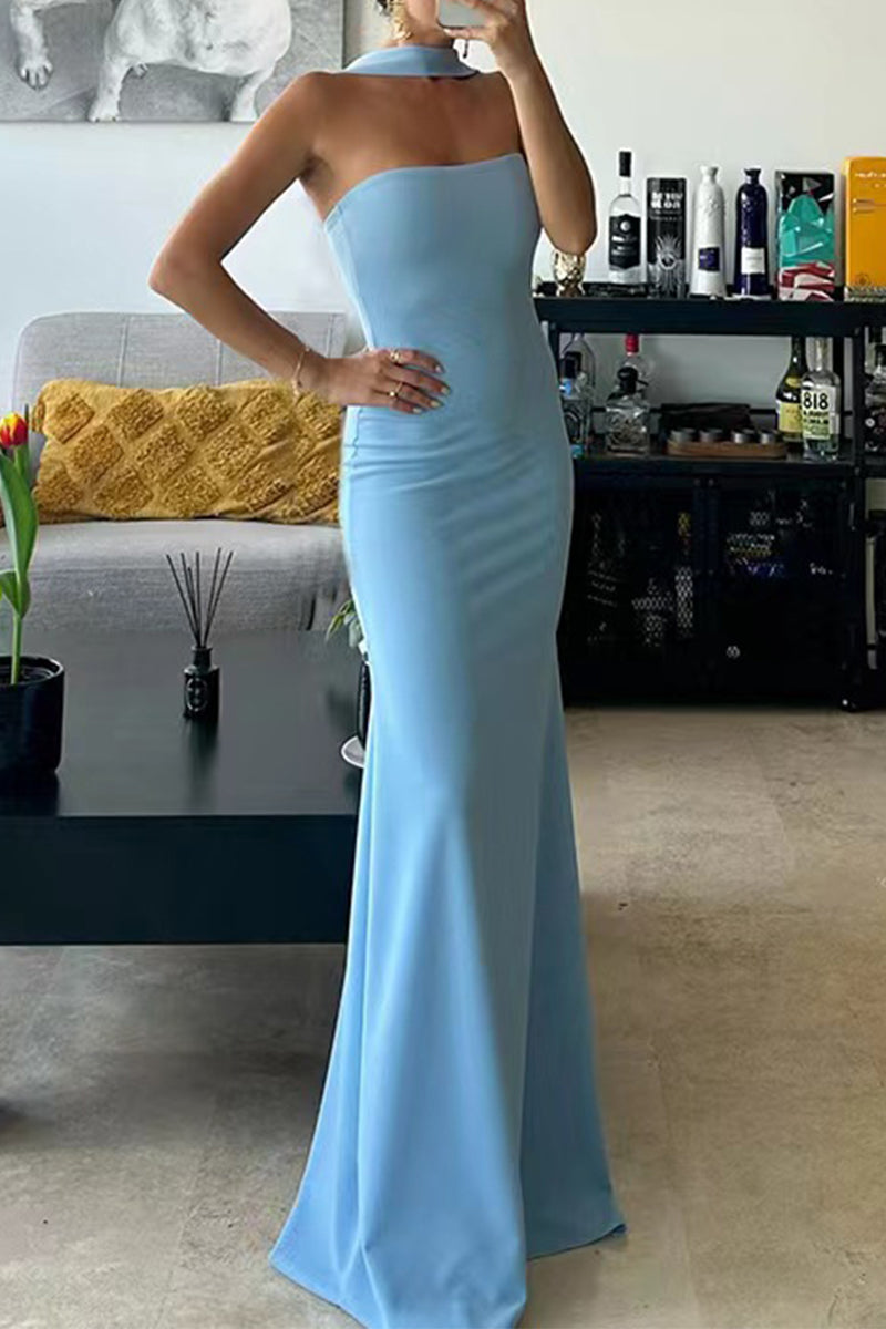 Carolina® | Sexy Patchwork Halter Long Dresses (3 Colors)