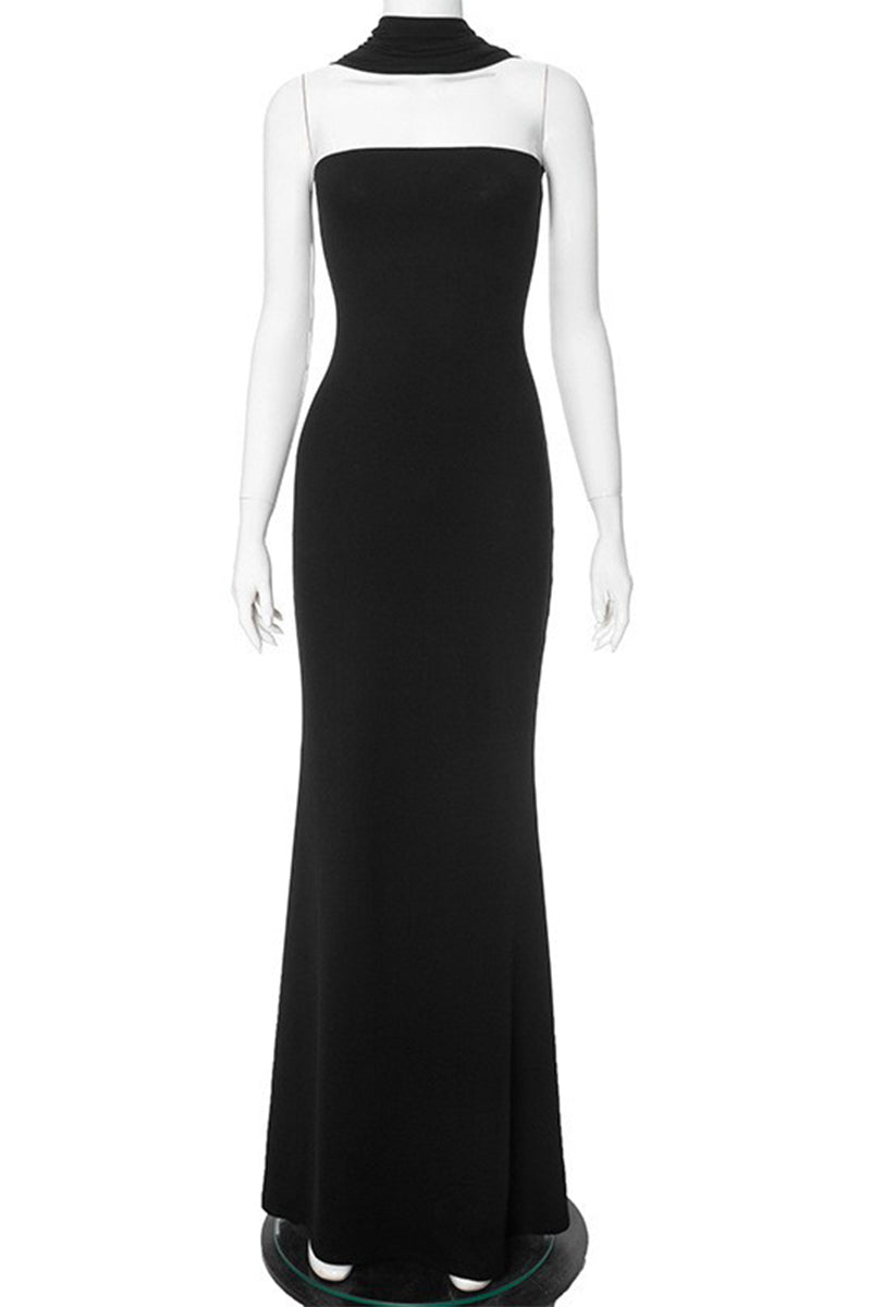Carolina® | Sexy Patchwork Halter Long Dresses (3 Colors)