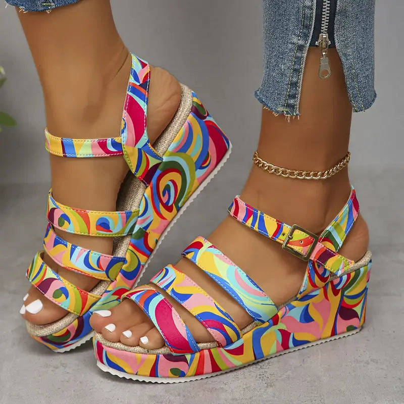 Elizabeth® | Colorful wedge sandals for women