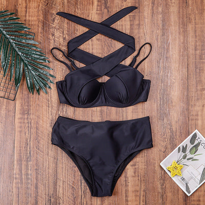 Maria Fernanda® | High waist push up cross top bikini
