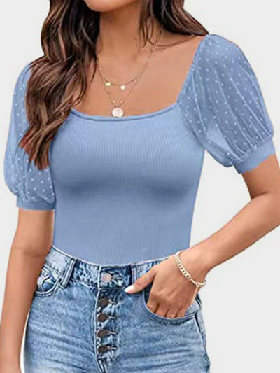 Agustina® | Short-sleeved T-shirt with a square neckline