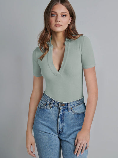 Alaia® | V-neck shirt bodysuit