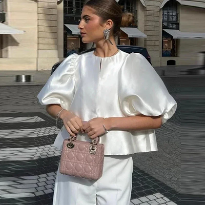 Fernanda® | Elegant Blouse With Puff Sleeves For Women