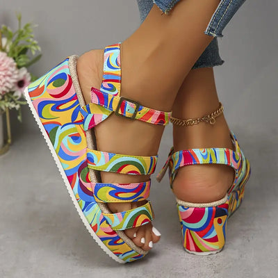 Elizabeth® | Colorful wedge sandals for women