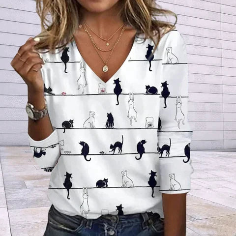 Madeleine® | Creative printed cat sweater