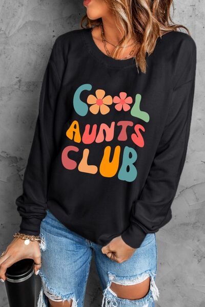Luz® | Long sleeve crew neck sweatshirt with letter graphic