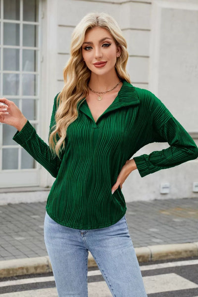 Ana® | Structured, long-sleeved blouse with a collar