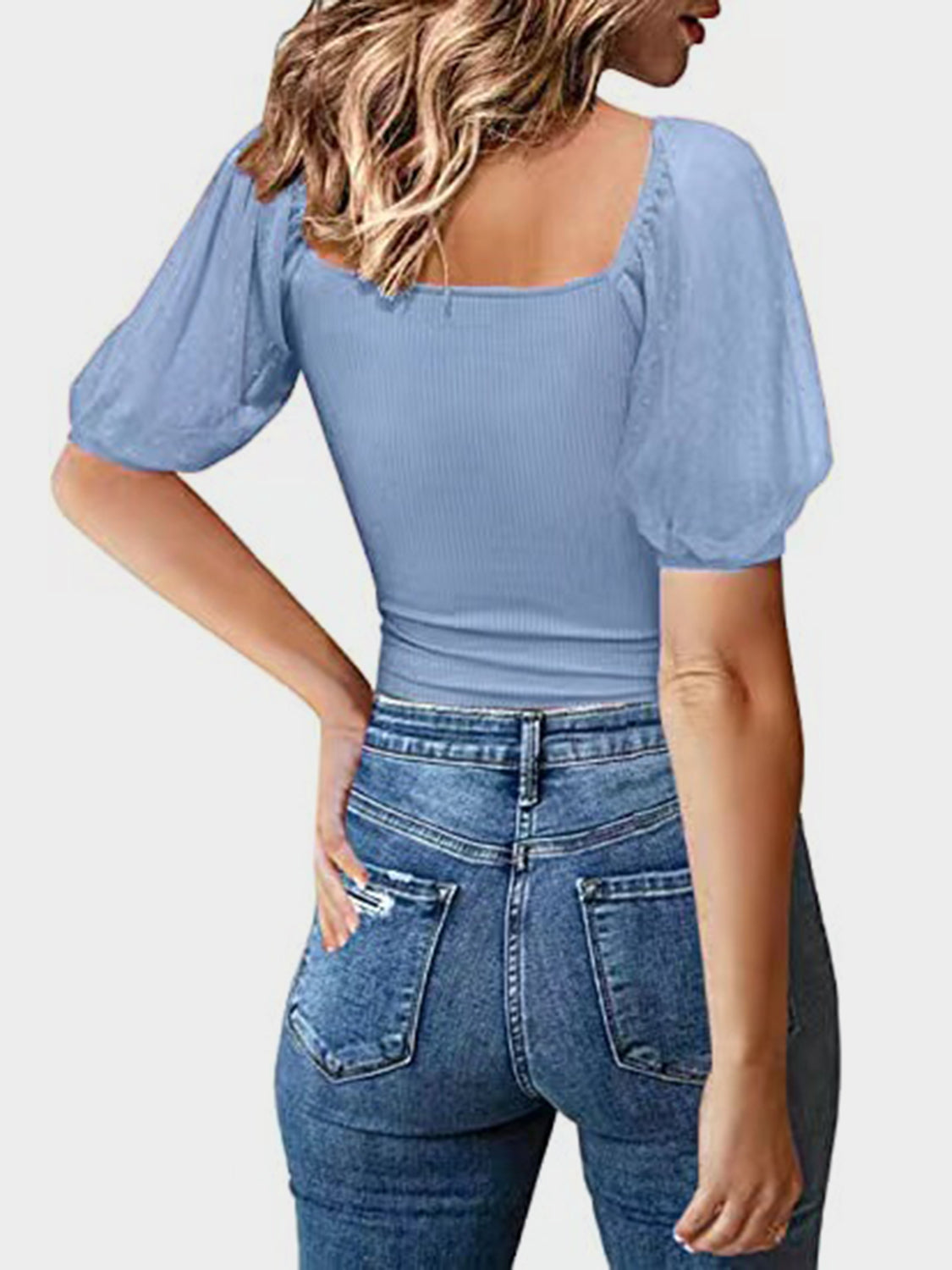 Agustina® | Short-sleeved T-shirt with a square neckline