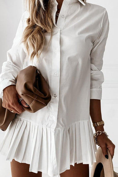 Angelica® | Short, pleated shirt dress