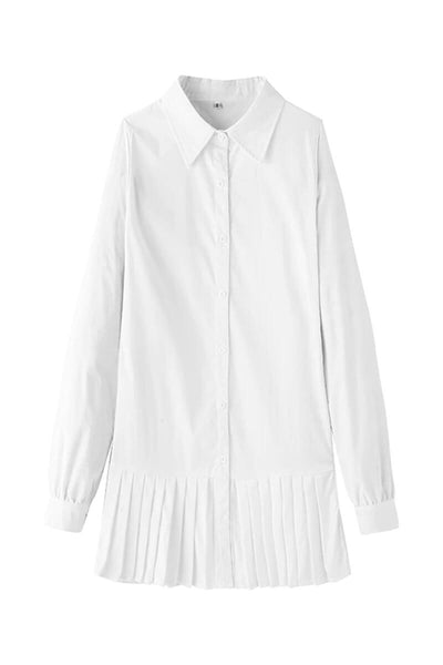 Angelica® | Short, pleated shirt dress