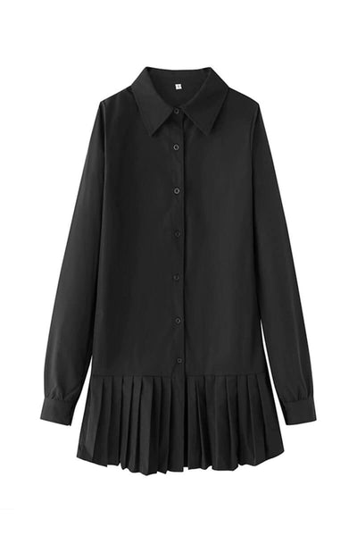 Angelica® | Short, pleated shirt dress