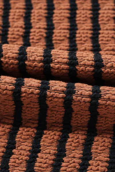 Tania® | Striped long sleeve blouse with half buttons