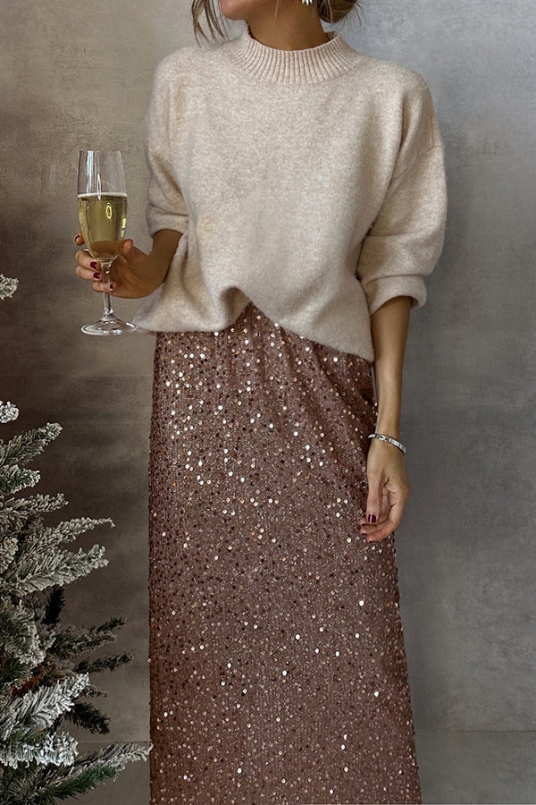 Madeline® | Fashionable slimming sequin high waist skirt