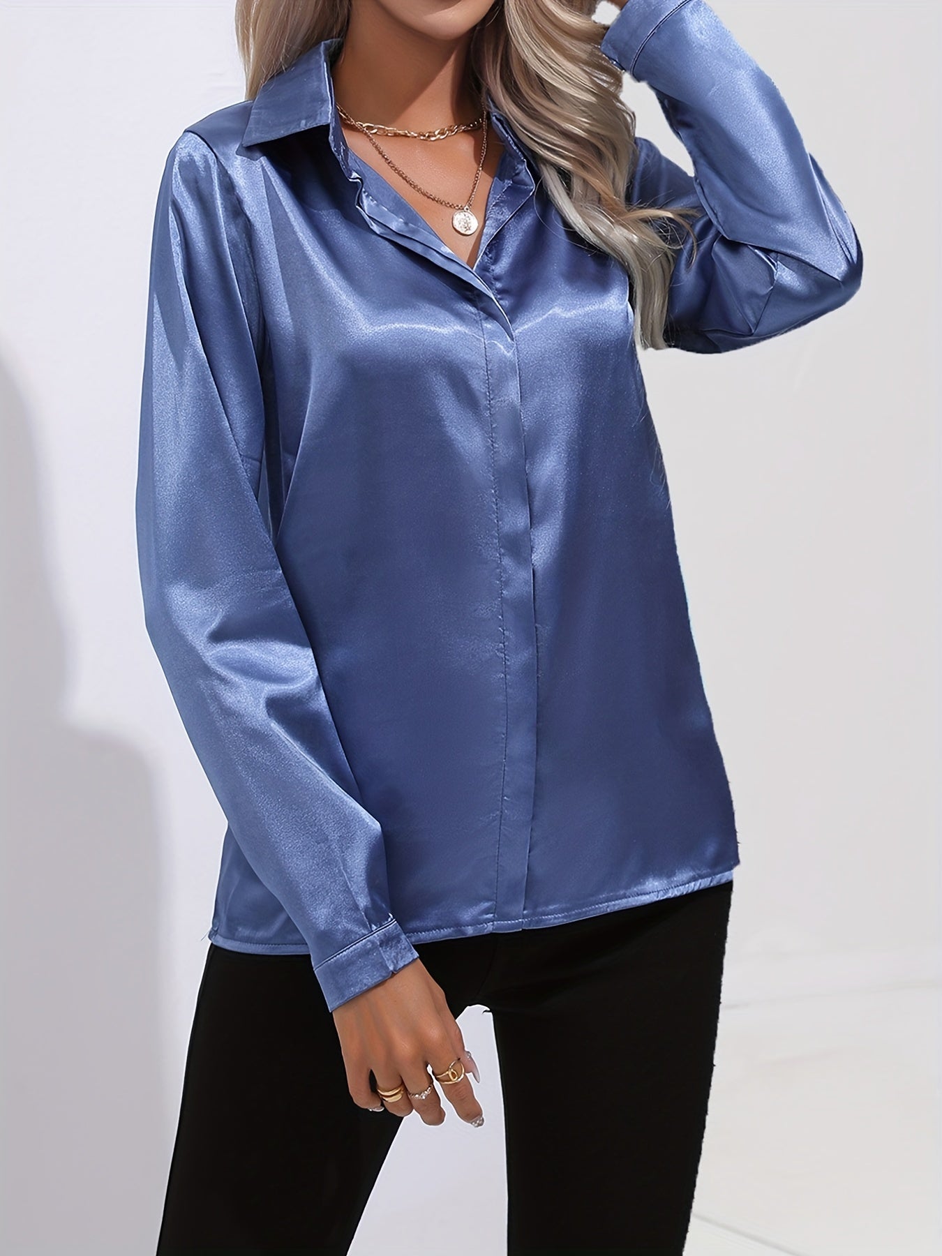 Luz® | Elegant satin blouse