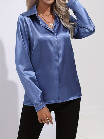 Luz® | Elegant satin blouse