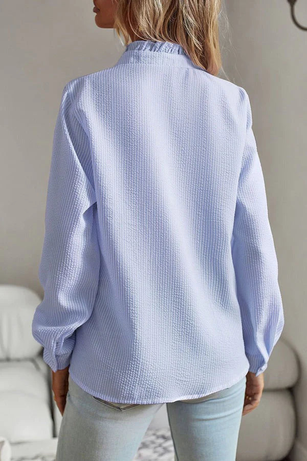 Amalric® | Women'S Ruffle Blouse Stripes