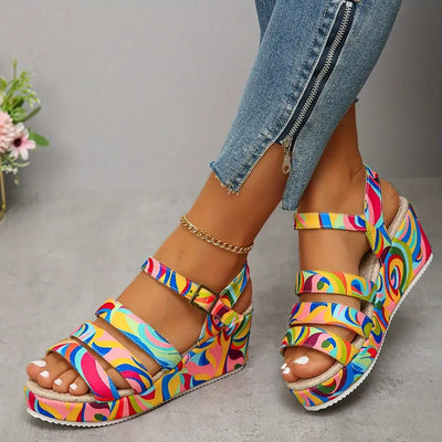 Elizabeth® | Colorful wedge sandals for women