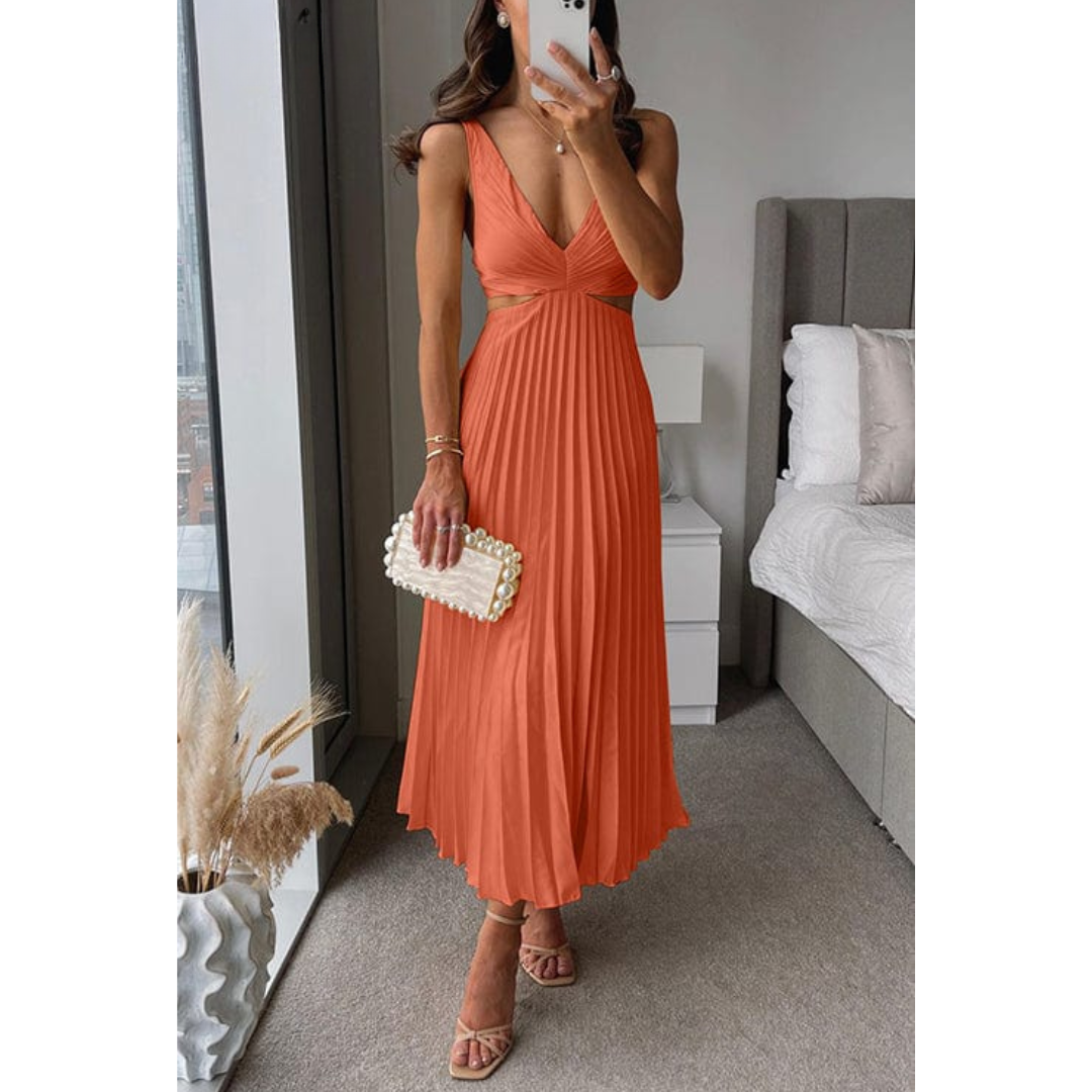 Madison® | Catarina L pleated dress with neckline