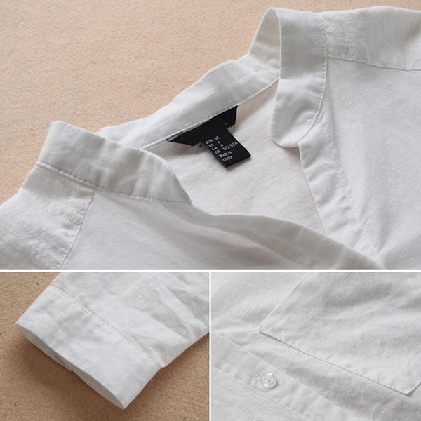 Pilar® | Stylish Linen Long Sleeve Blouse
