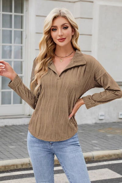 Ana® | Structured, long-sleeved blouse with a collar
