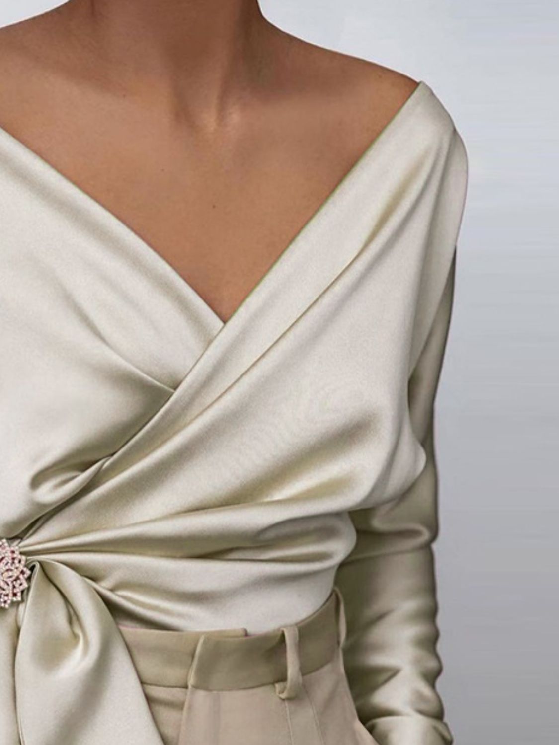 Victoria® | Long sleeve blouse in a surplice