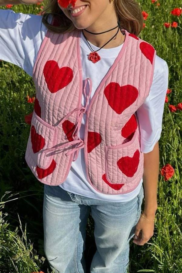 Madelyn® | Tied heart vest with pockets