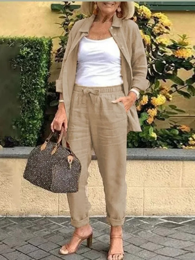 Aranza® | Set of trousers and long-sleeved shirt