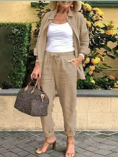 Aranza® | Set of trousers and long-sleeved shirt