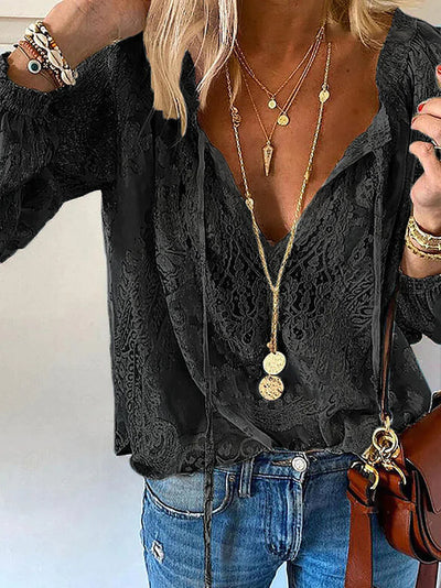 Flavia® | Unique Blouse With Lace Details