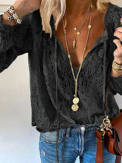 Trinidad® | Long Sleeve Blouse With Lace Details
