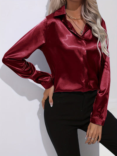 Luz® | Elegant satin blouse