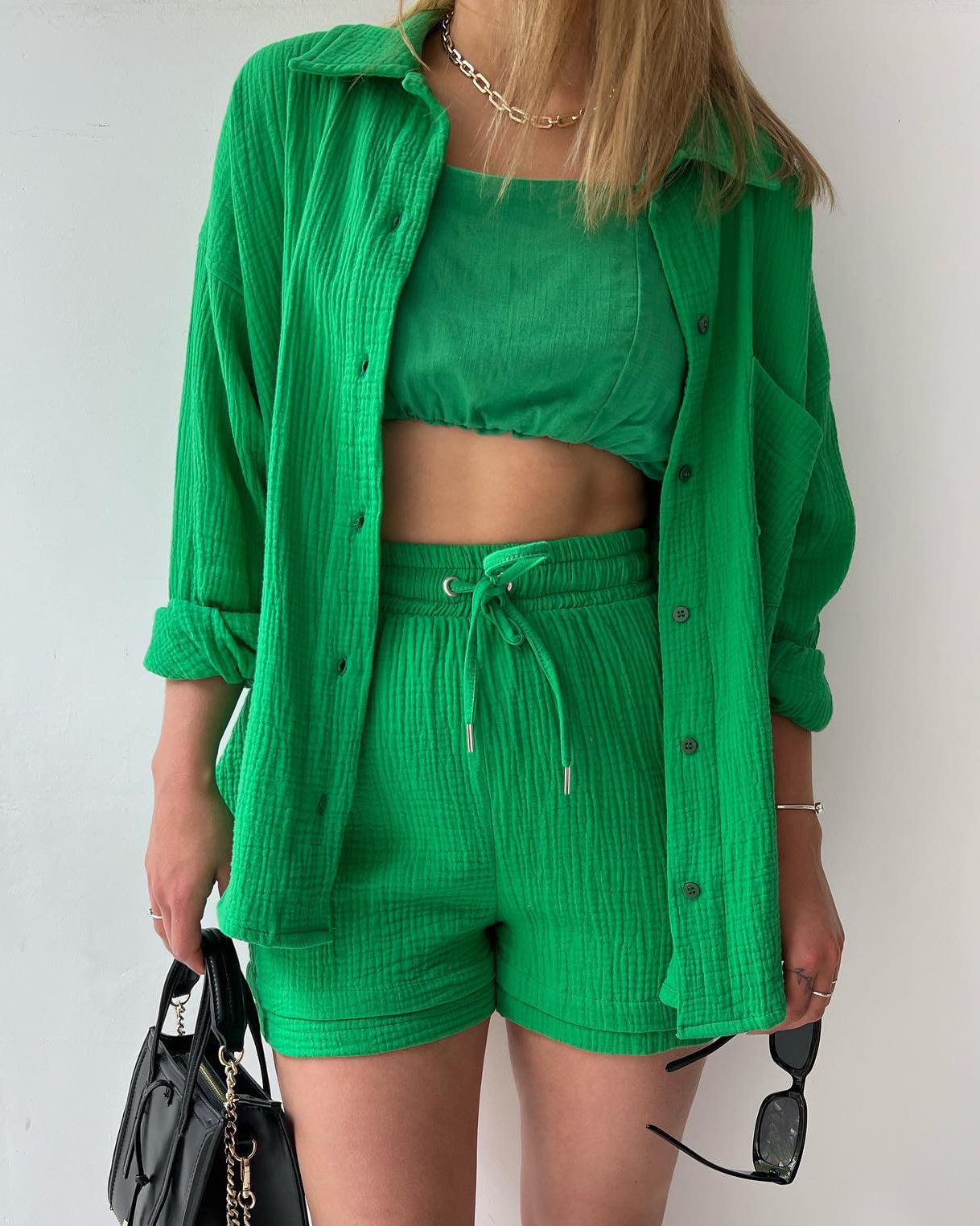 Amparo® | Fresh shirt and shorts set