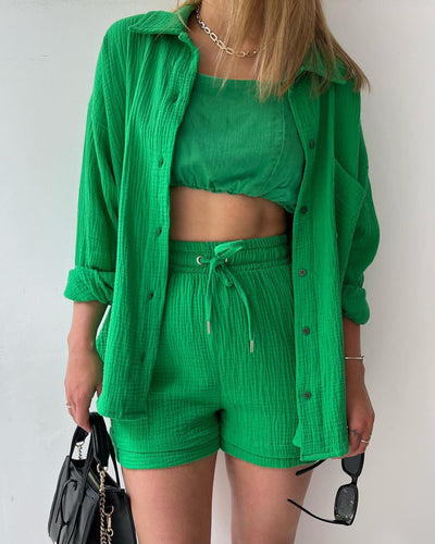 Amparo® | Fresh shirt and shorts set